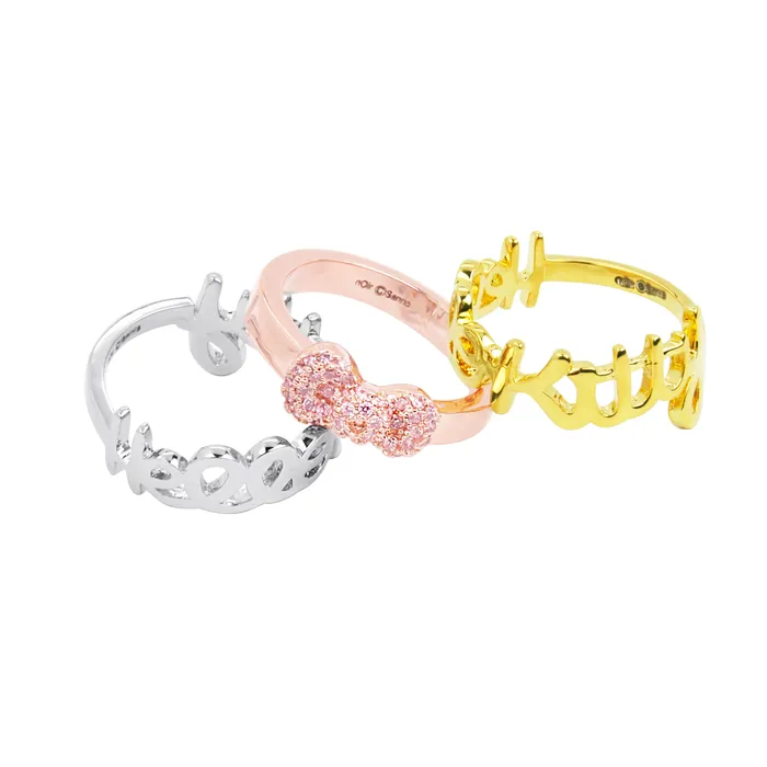 Rings vendorunknown Hello Kitty Stackable Ring Set Rings vendorunknown Hello Kitty Stackable Ring Set
