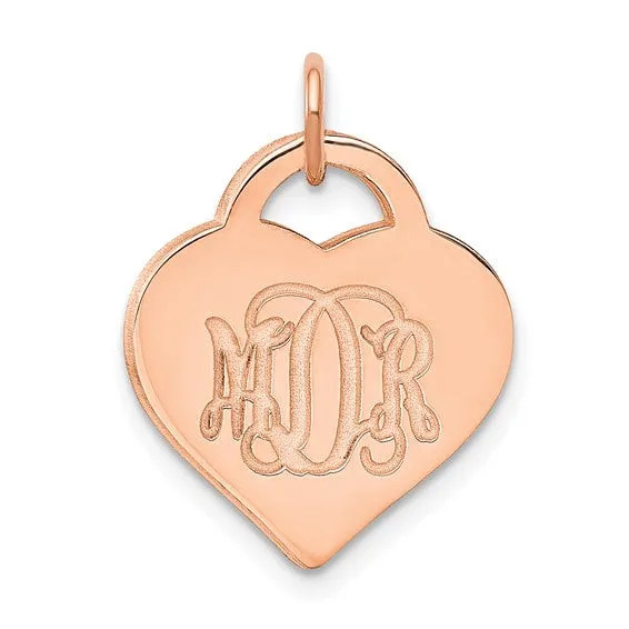 Script Designer Heart Monogram Pendants TreasureFineJeweler Necklaces
