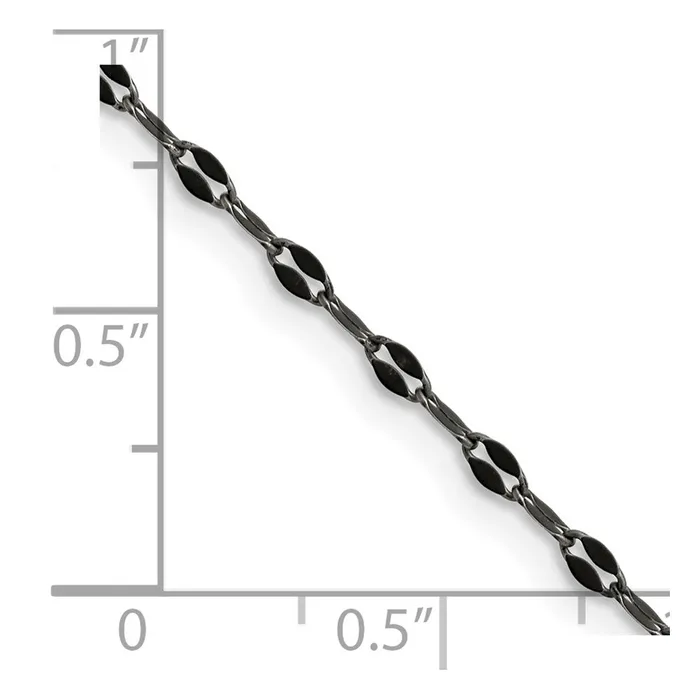 Stainless Steel Oxidized 25mm 20in Fancy Chain TreasureFineJewelers Bracelets
