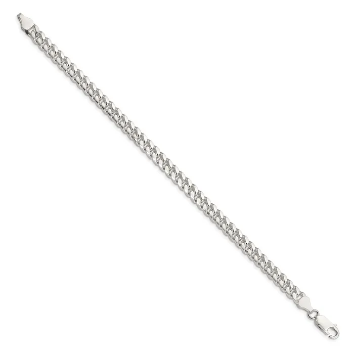 Sterling Silver 6mm Domed w Side DC Curb Chain TreasureFineJewelers Rings