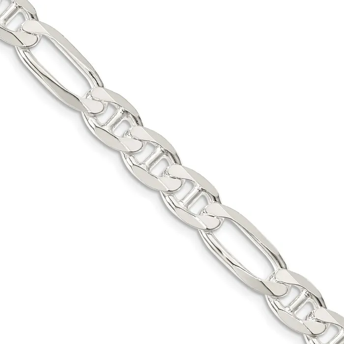 Sterling Silver 75mm Figaro Anchor Chain TreasureFineJewelers Rings