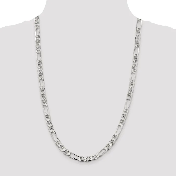 Sterling Silver 75mm Figaro Anchor Chain TreasureFineJewelers Rings