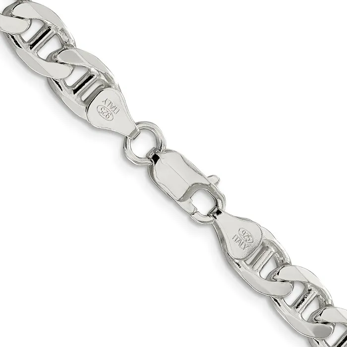 Sterling Silver 75mm Figaro Anchor Chain TreasureFineJewelers Rings