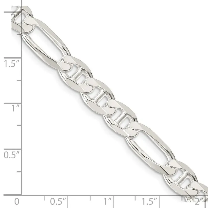 Sterling Silver 75mm Figaro Anchor Chain TreasureFineJewelers Rings