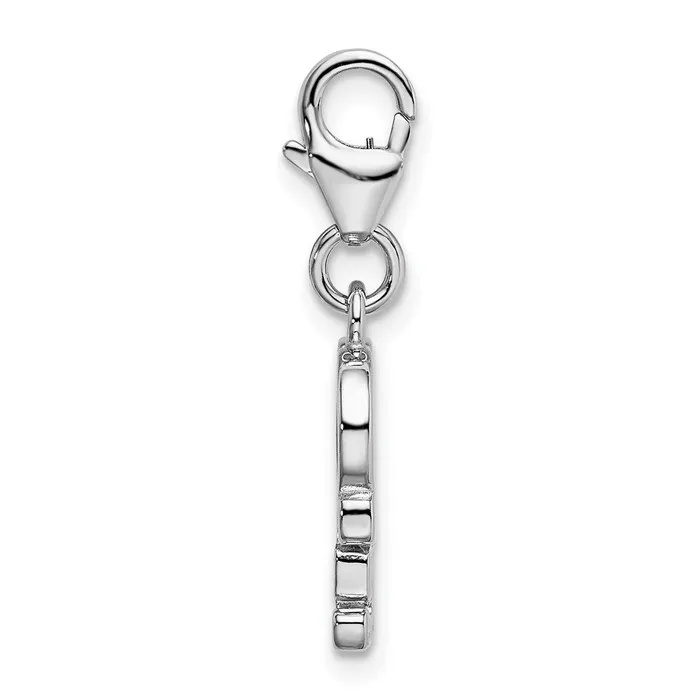 Sterling Silver Amore La Vita Rhodiumpl Polished Enameled LOVE Charm TreasureFineJewelers Rings