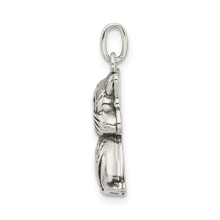 Sterling Silver Antiqued Cat Charm TreasureFineJewelers Rings