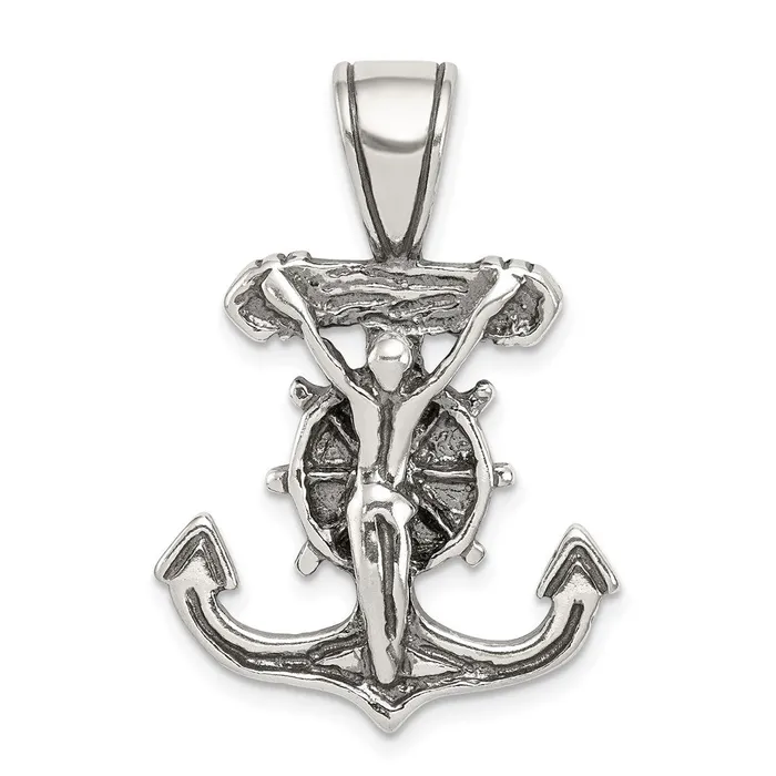 Sterling Silver Antiqued Mariners Crucifix Pendant TreasureFineJewelers Necklaces Sterling Silver Antiqued Mariners Crucifix Pendant TreasureFineJewelers Necklaces
