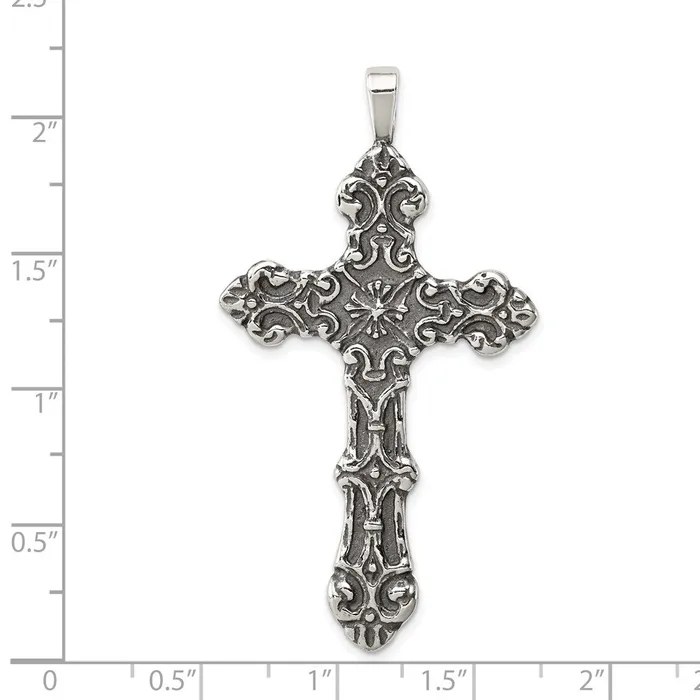 Sterling Silver Cross Pendant TreasureFineJewelers Necklaces