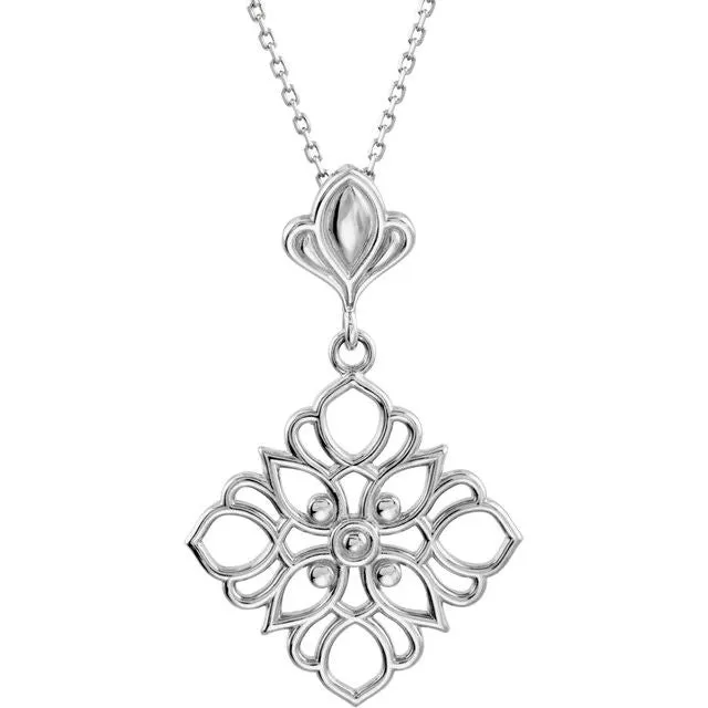 Sterling Silver Decorative 18 Necklace TreasureFineJewelers Necklaces