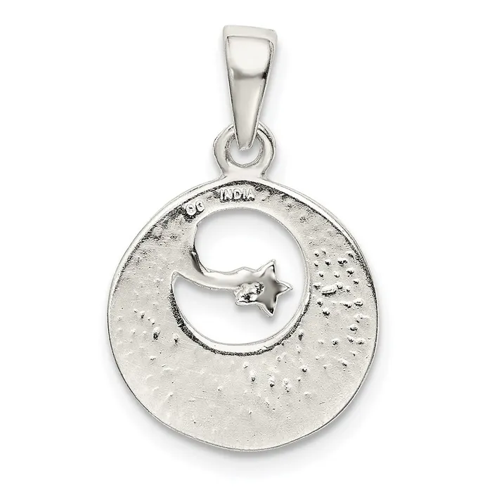 Sterling Silver Flash Gold Plated LOVE YOU TO THE MOON Pendant TreasureFineJewelers Necklaces
