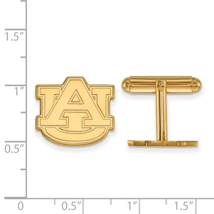 Sterling Silver Goldplated Auburn University Cuff Links TreasureFineJewelers Rings