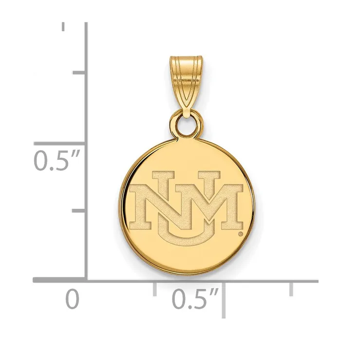 Sterling Silver Goldplated University of New Mexico Small Pendant TreasureFineJewelers Necklaces