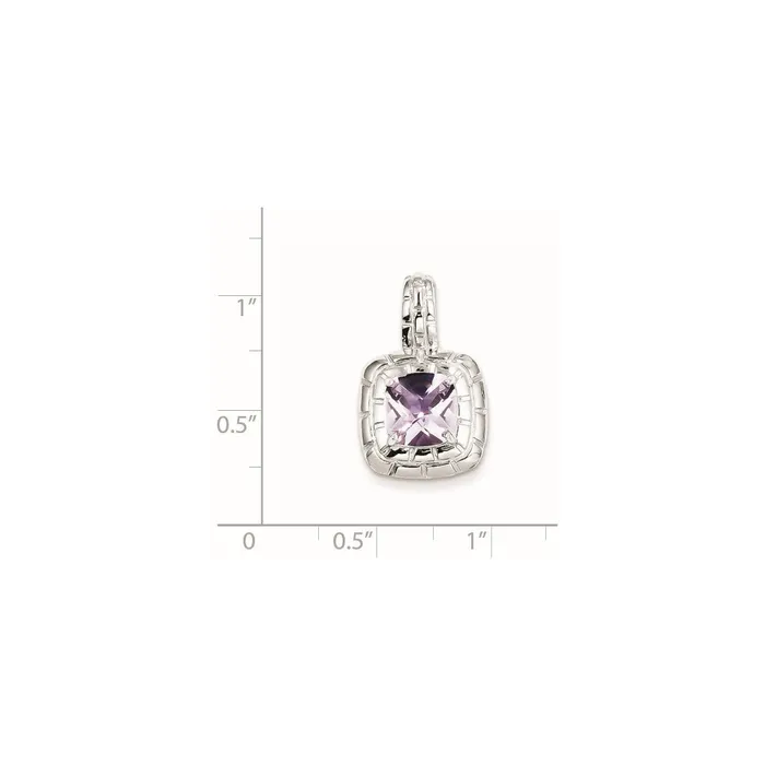 Sterling Silver Pink Quartz Pendant TreasureFineJewelers Necklaces