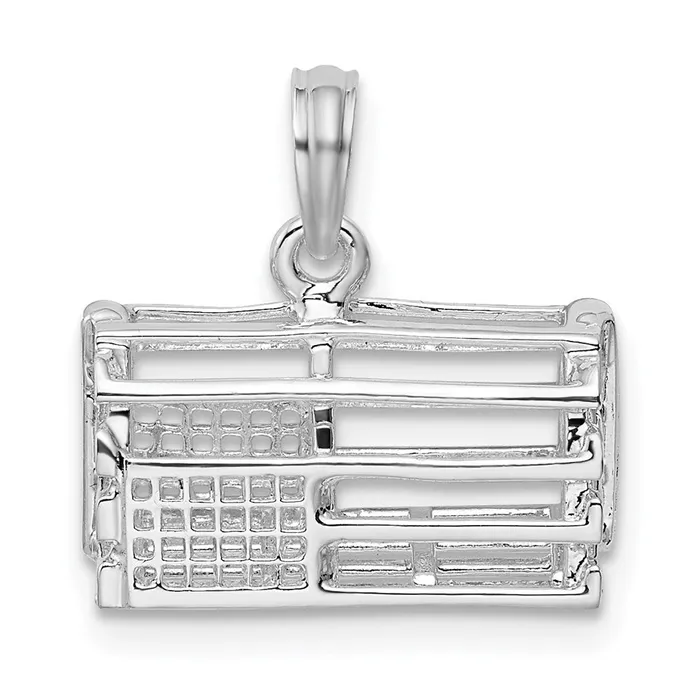 Sterling Silver Polished 3D Empty Lobster Trap Pendant TreasureFineJewelers Necklaces Sterling Silver Polished 3D Empty Lobster Trap Pendant TreasureFineJewelers Necklaces