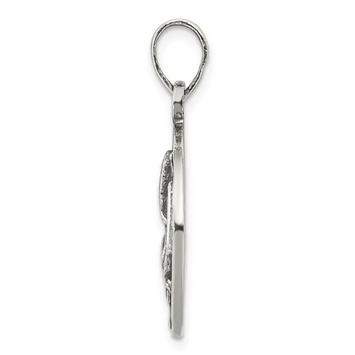 Sterling Silver Polished Antique Finish Virgo Horoscope Pendant TreasureFineJewelers Necklaces