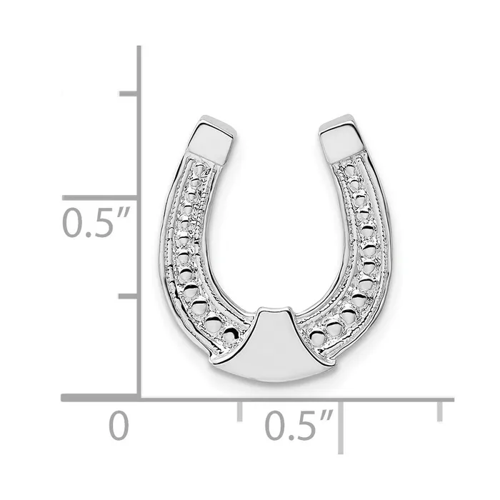 Sterling Silver Polished Horseshoe Chain Slide TreasureFineJewelers Rings