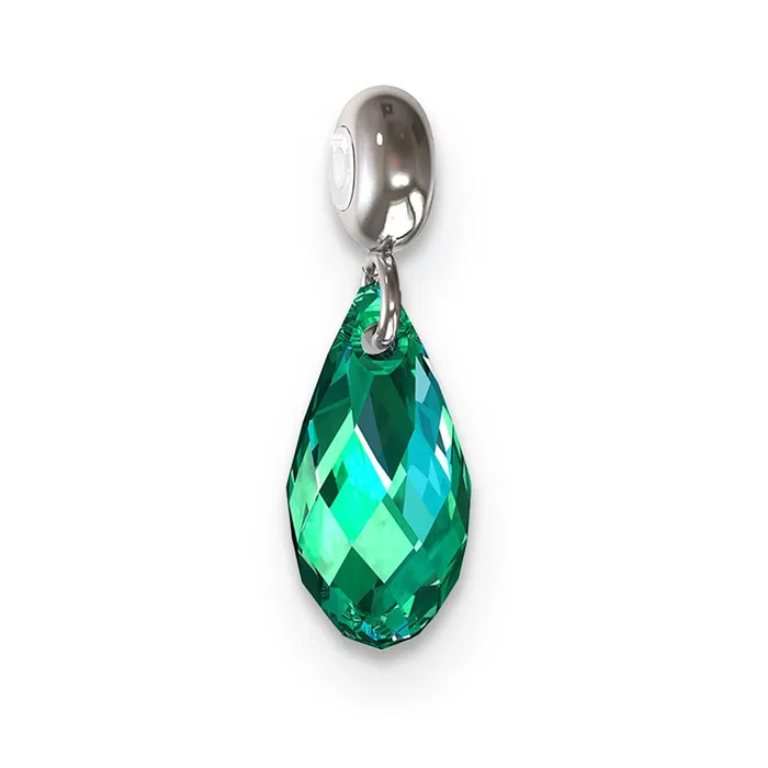 Sterling Silver Rhodiumplated MeMi May Teardrop Swarovski Crystal Charm TreasureFineJewelers Rings