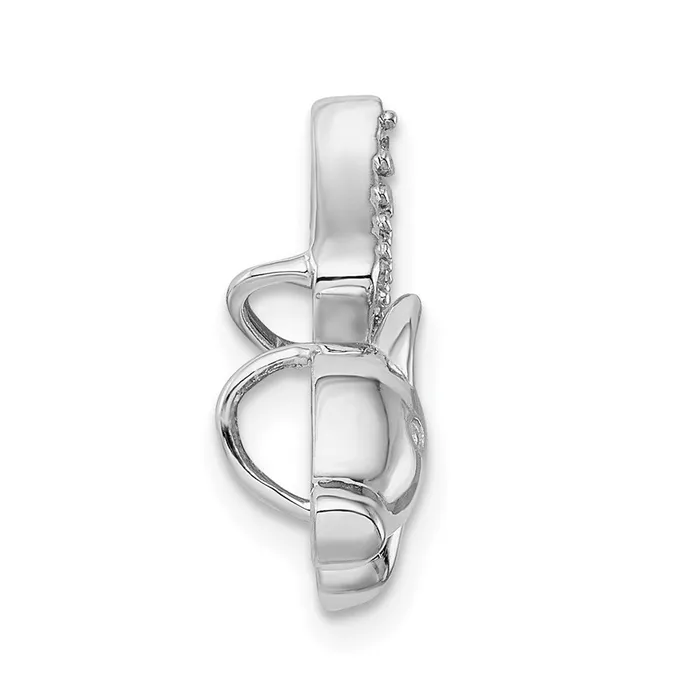 Sterling Silver Rhodiumplated Polished wCZ Flying Pig Chain Slide TreasureFineJewelers Rings