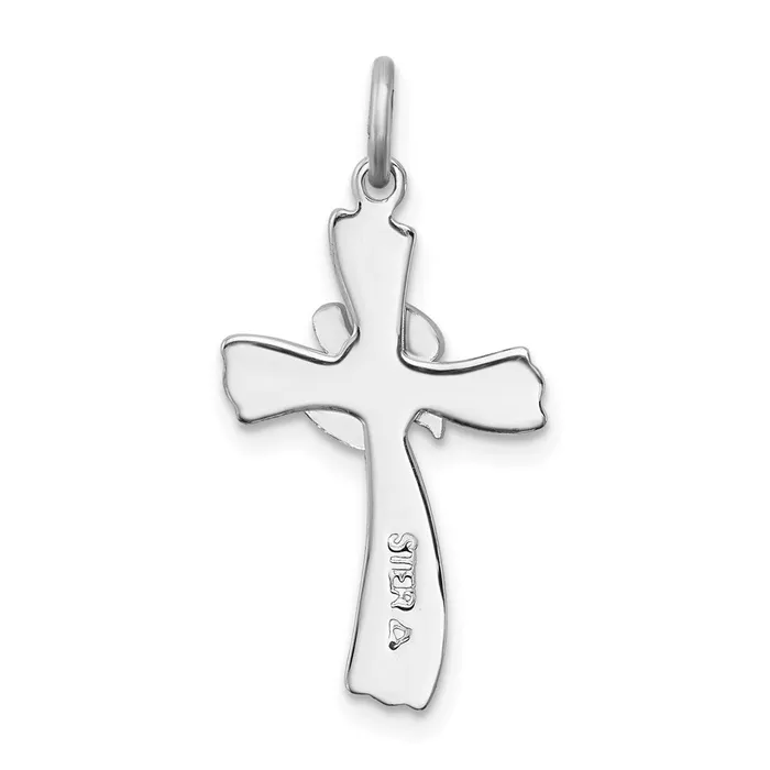 Sterling Silver Rhodiumplated Vermeil Dove Cross Charm TreasureFineJewelers Rings