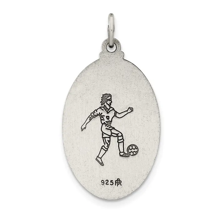 Sterling Silver StChristopher Soccer Medal TreasureFineJewelers Rings