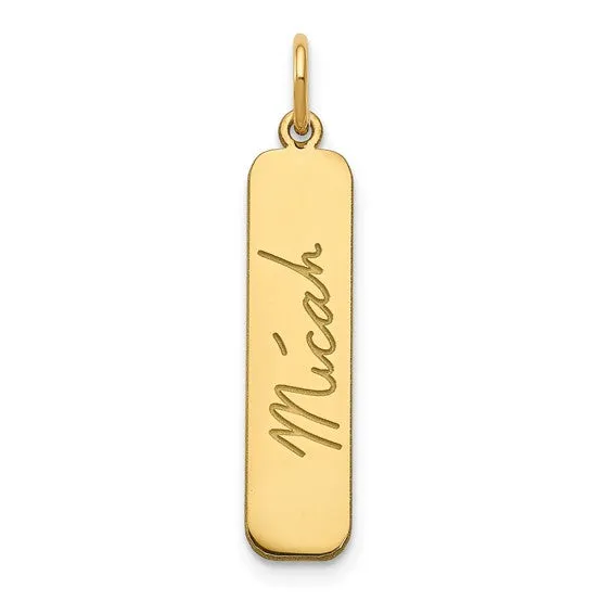 TreasureFineJeweler Charm Necklaces Signature Bar Charm