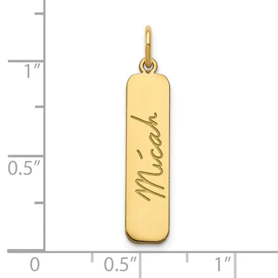 TreasureFineJeweler Charm Necklaces Signature Bar Charm
