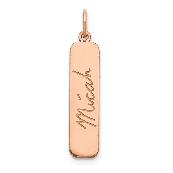 TreasureFineJeweler Charm Necklaces Signature Bar Charm
