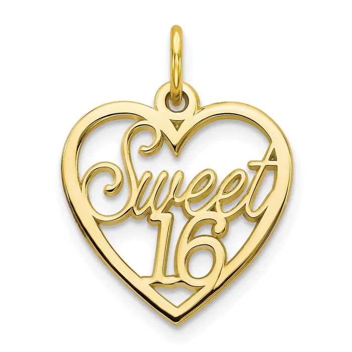 TreasureFineJewelers 10k SWEET 16 Charm Charm Necklaces