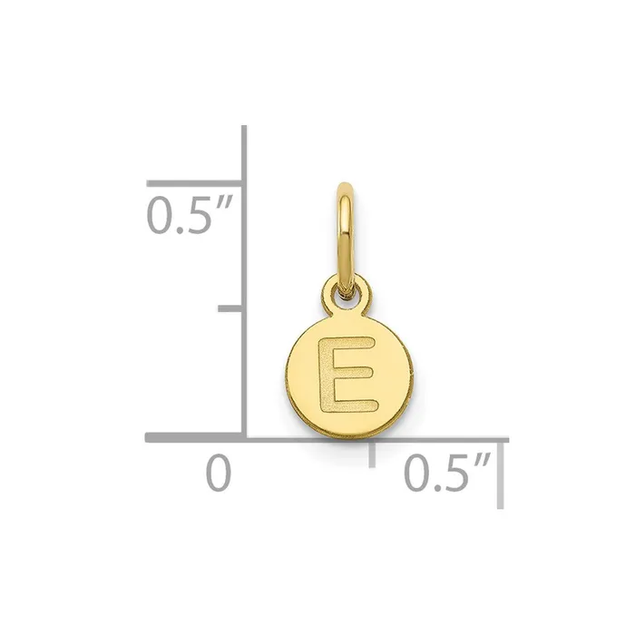 TreasureFineJewelers 10k Yellow Gold 1 Letter Bubble Pendant PreStyled Sets