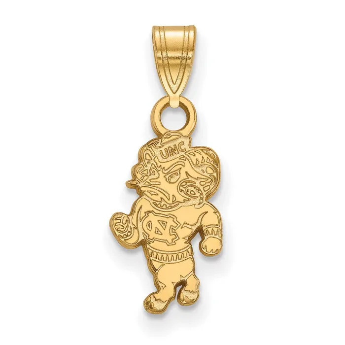TreasureFineJewelers 10K Yellow Gold University of North Carolina Small Pendant Necklaces TreasureFineJewelers 10K Yellow Gold University of North Carolina Small Pendant Necklaces