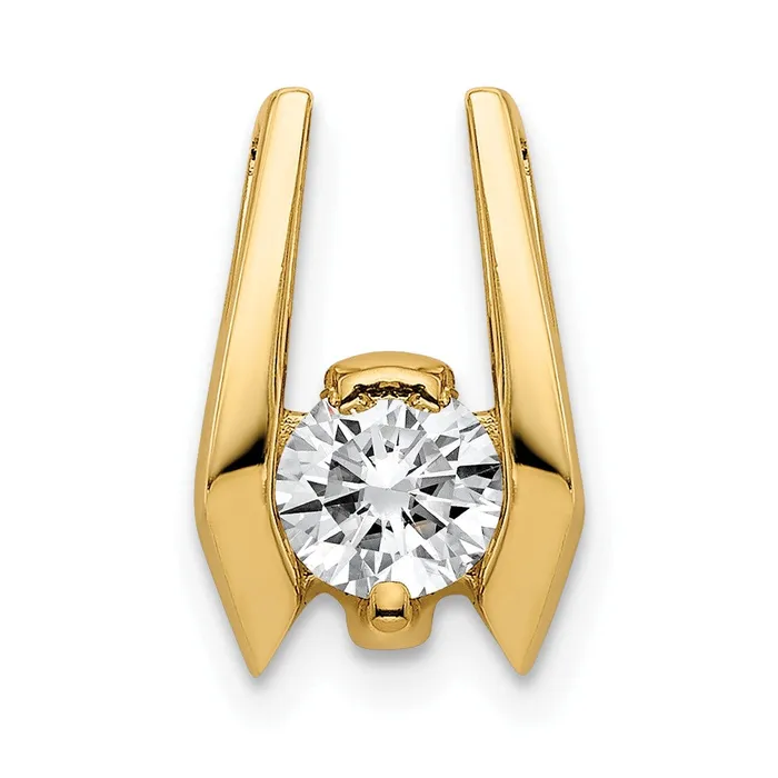 TreasureFineJewelers 14k Yellow Gold 475mm AA Diamond Slide PreStyled Sets TreasureFineJewelers 14k Yellow Gold 475mm AA Diamond Slide PreStyled Sets