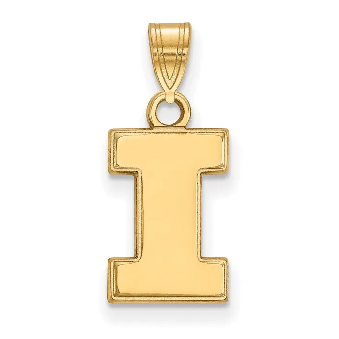 TreasureFineJewelers 14K Yellow Gold University of Illinois Small Pendant Necklaces TreasureFineJewelers 14K Yellow Gold University of Illinois Small Pendant Necklaces