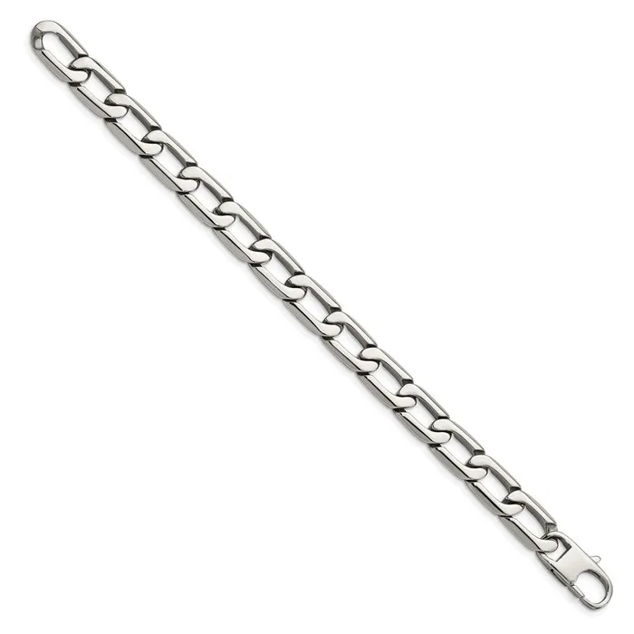TreasureFineJewelers Bracelets Chisel Stainless Steel Polished 85 inch Open Link Bracelet