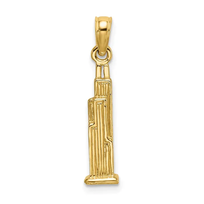 TreasureFineJewelers Charm Necklaces 14K 3D WillisTower Chicago Charm