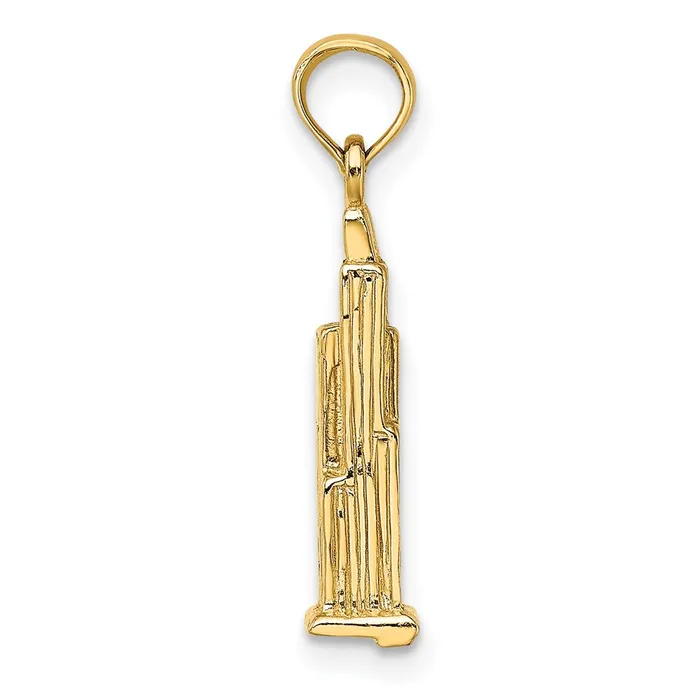 TreasureFineJewelers Charm Necklaces 14K 3D WillisTower Chicago Charm