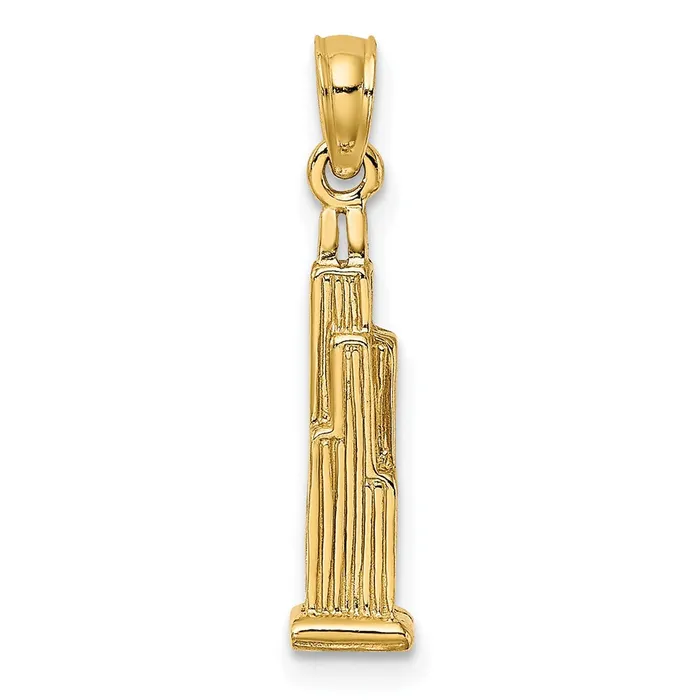 TreasureFineJewelers Charm Necklaces 14K 3D WillisTower Chicago Charm