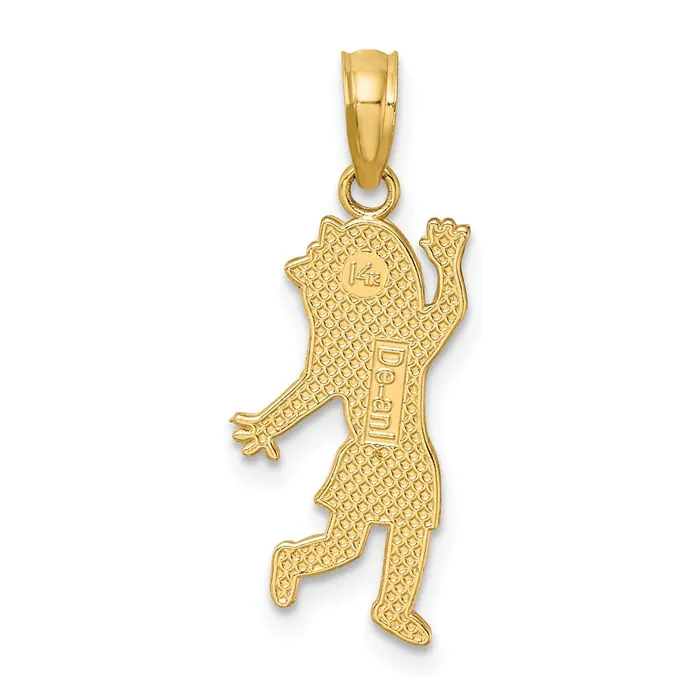 TreasureFineJewelers Charm Necklaces 14K Girl Charm