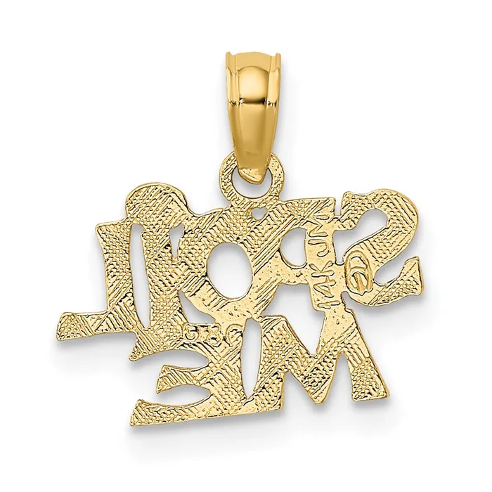 TreasureFineJewelers Charm Necklaces 14K SPOIL ME Charm