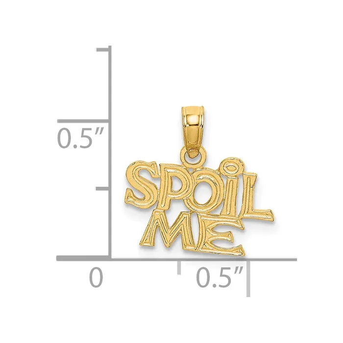 TreasureFineJewelers Charm Necklaces 14K SPOIL ME Charm