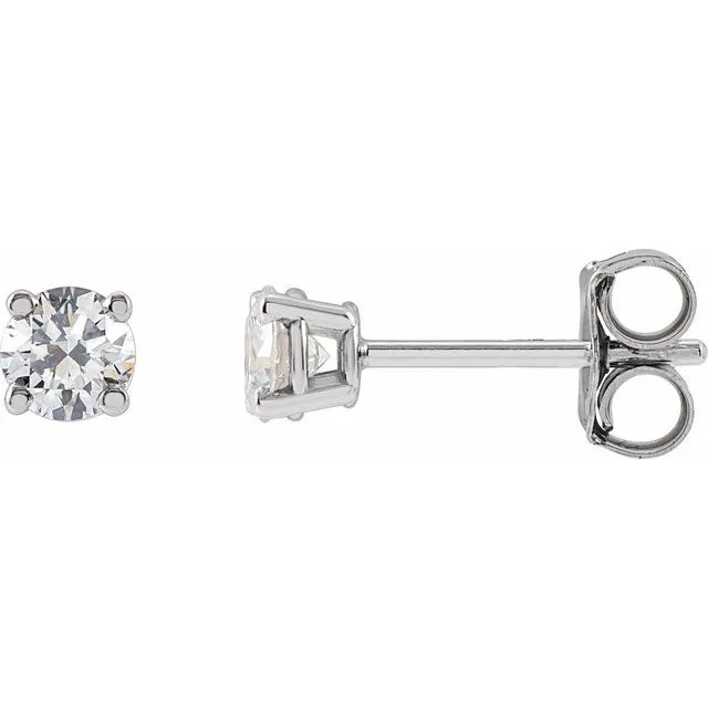 TreasureFineJewelers Earrings 14K White Gold 13 CTW LabGrown Diamond Stud Earrings