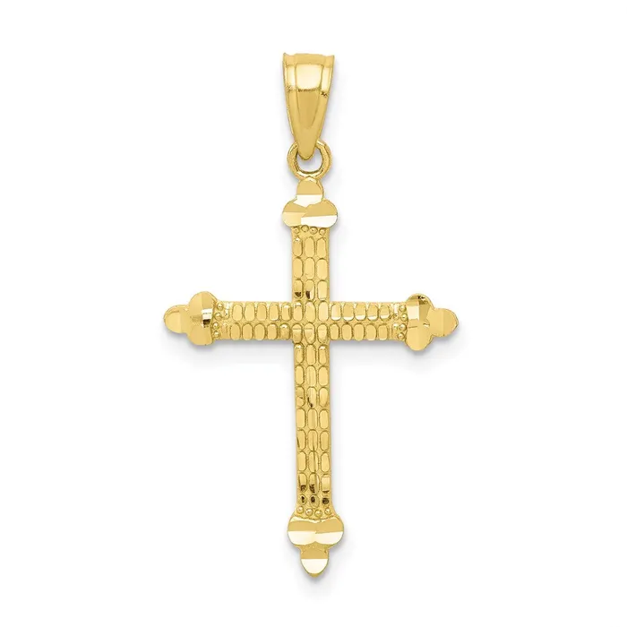 TreasureFineJewelers Necklaces 10k Budded Cross Pendant