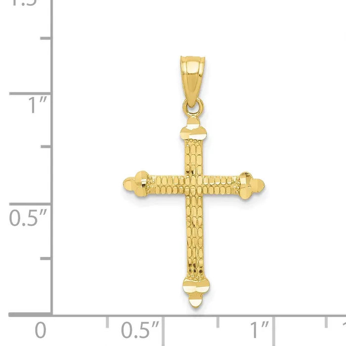 TreasureFineJewelers Necklaces 10k Budded Cross Pendant