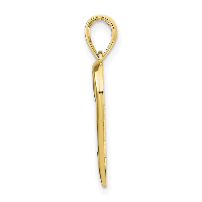 TreasureFineJewelers Necklaces 10K Polished Heart and X Pendant