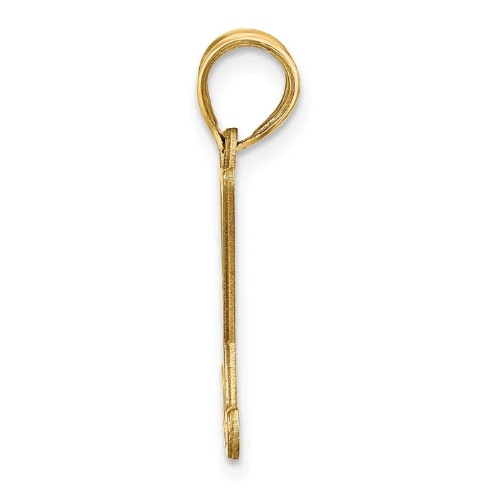 TreasureFineJewelers Necklaces 10k Yellow Gold Personalized Hockey Pendant