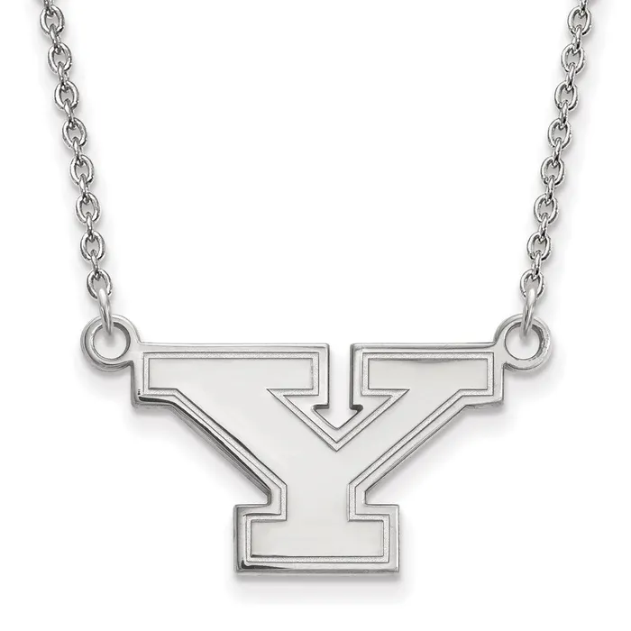 TreasureFineJewelers Necklaces 14K White Gold Youngstown State University Small Pendant with Necklace TreasureFineJewelers Necklaces 14K White Gold Youngstown State University Small Pendant with Necklace