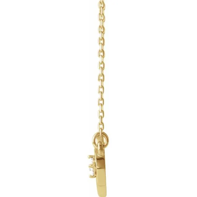 TreasureFineJewelers Necklaces 14K Yellow Gold 110 CTW Natural Diamond InfinityInspired Heart 1618 Necklace