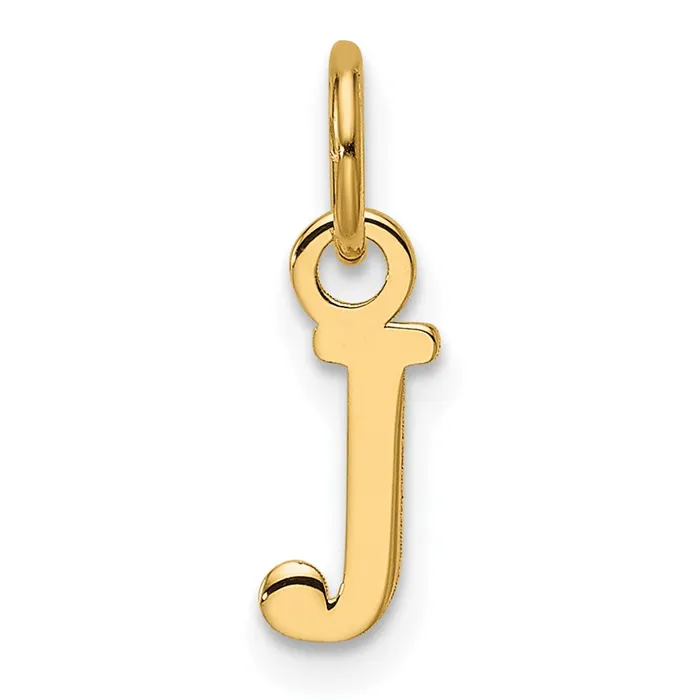 TreasureFineJewelers Necklaces 14k Yellow Gold Cutout Letter J Initial Pendant TreasureFineJewelers Necklaces 14k Yellow Gold Cutout Letter J Initial Pendant
