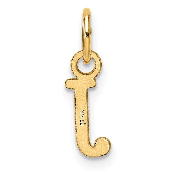 TreasureFineJewelers Necklaces 14k Yellow Gold Cutout Letter J Initial Pendant