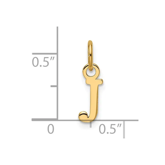 TreasureFineJewelers Necklaces 14k Yellow Gold Cutout Letter J Initial Pendant