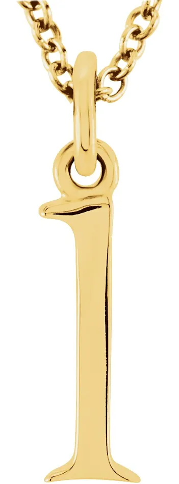 TreasureFineJewelers Necklaces 14K Yellow Gold Lowercase Initial l 16 Necklace TreasureFineJewelers Necklaces 14K Yellow Gold Lowercase Initial l 16 Necklace